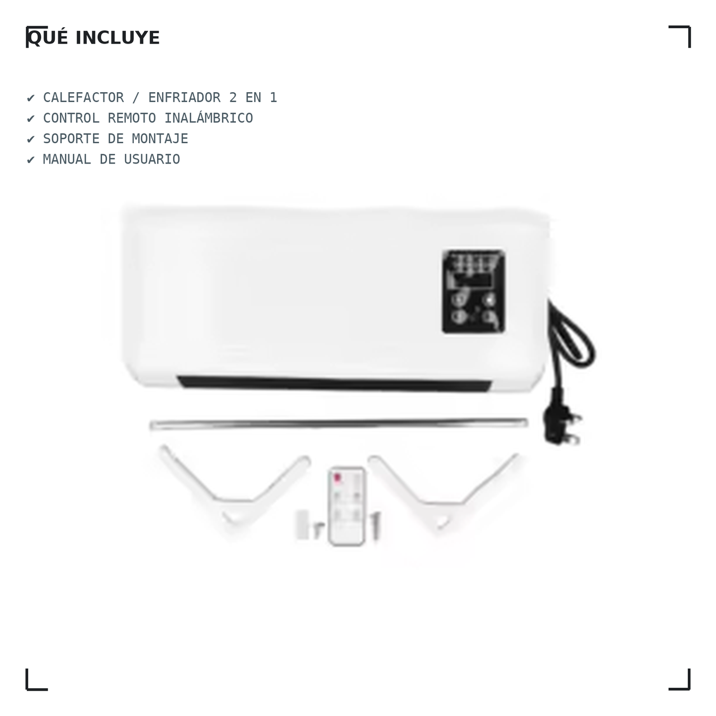 Calefactor y Aire Acondicionado de Pared 2 en 1
